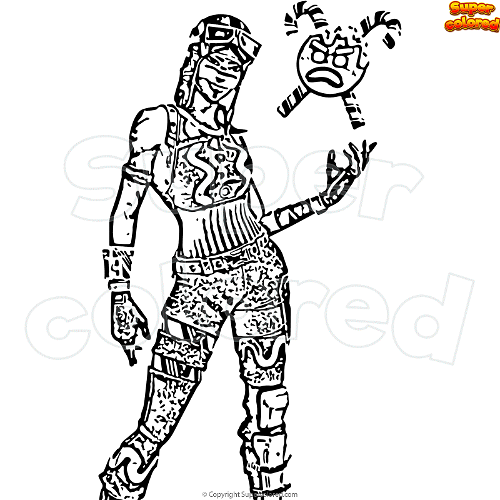 Coloring page fortnite gingerbread raider