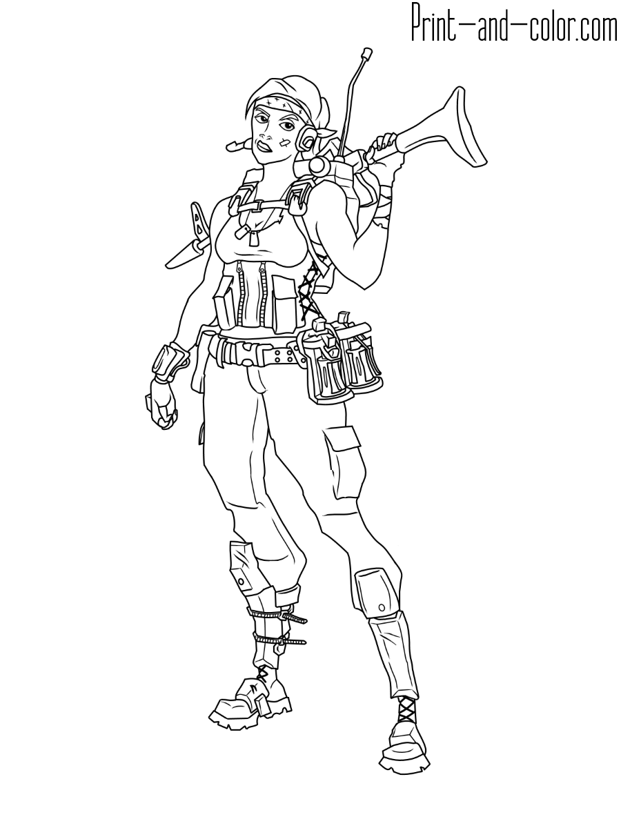 Fortnite coloring pages print and color
