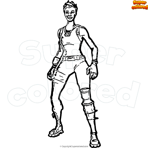 Coloring page fortnite renegade