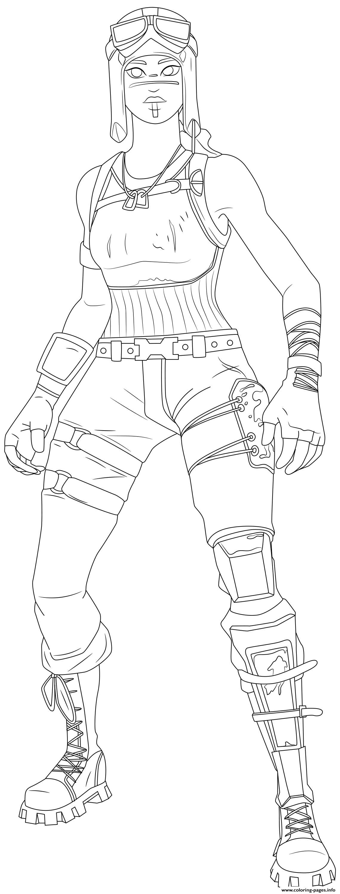 Renegade raider fortnite skin hd coloring page printable