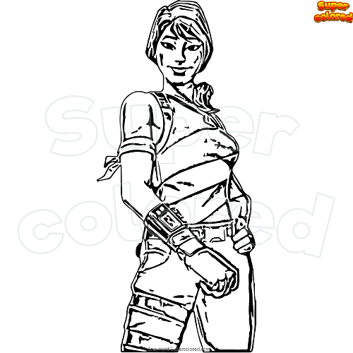 Coloring page fortnite starspangled ranger
