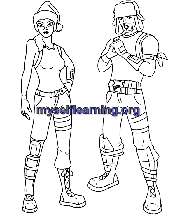 Fortnite coloring sheet instant download