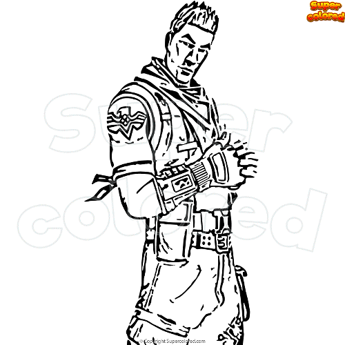 Coloring page fortnite original renegade