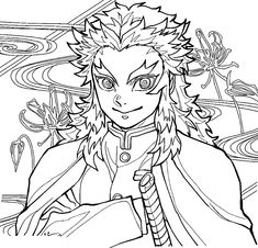 Kyojuro rengoku coloring pages ideas coloring pages slayer anime coloring sheets