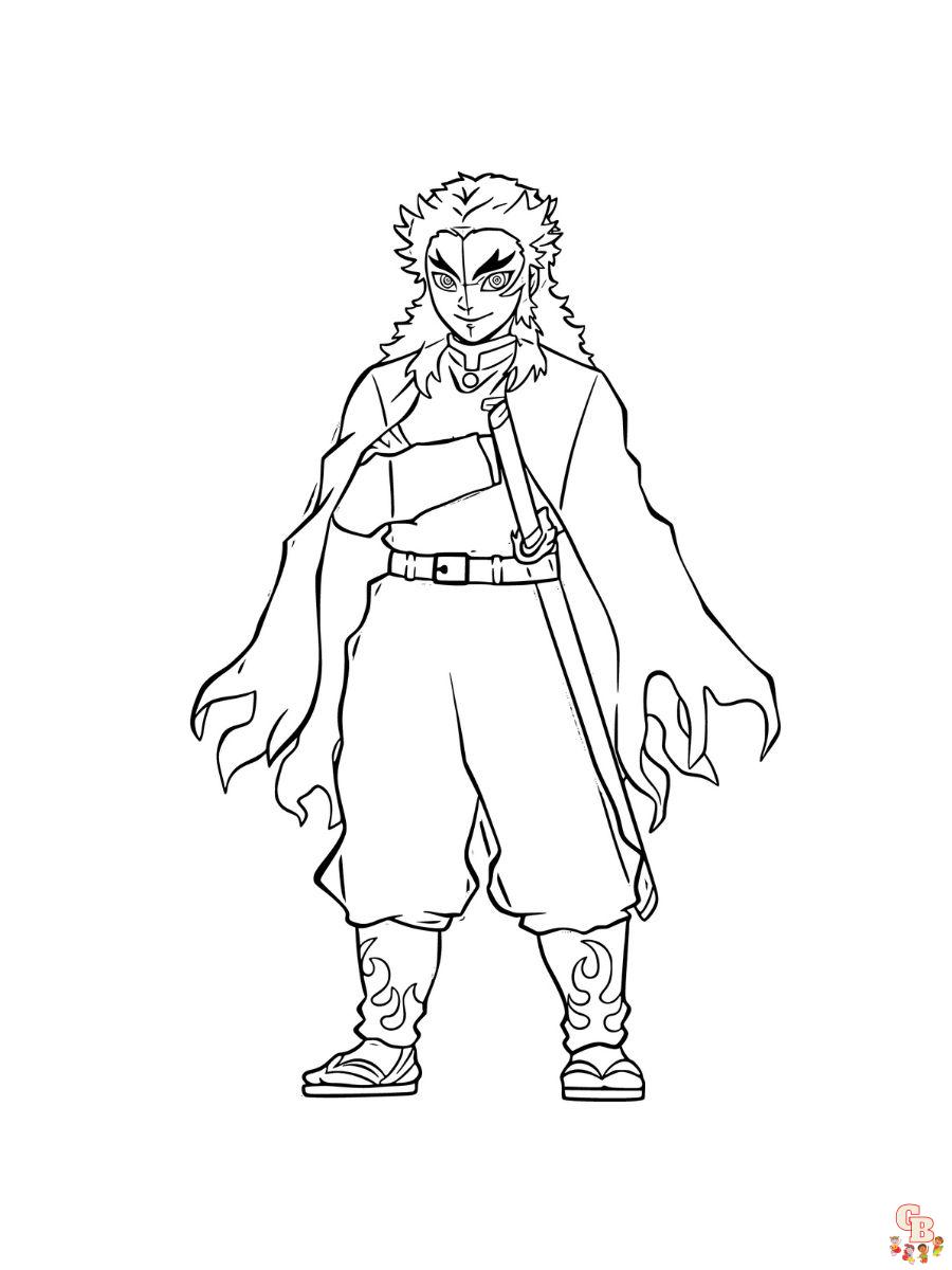 Demon slayer coloring pages printable free and easy