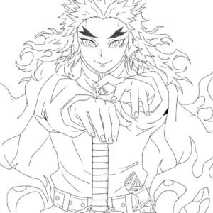 Rengoku coloring pages printable for free download