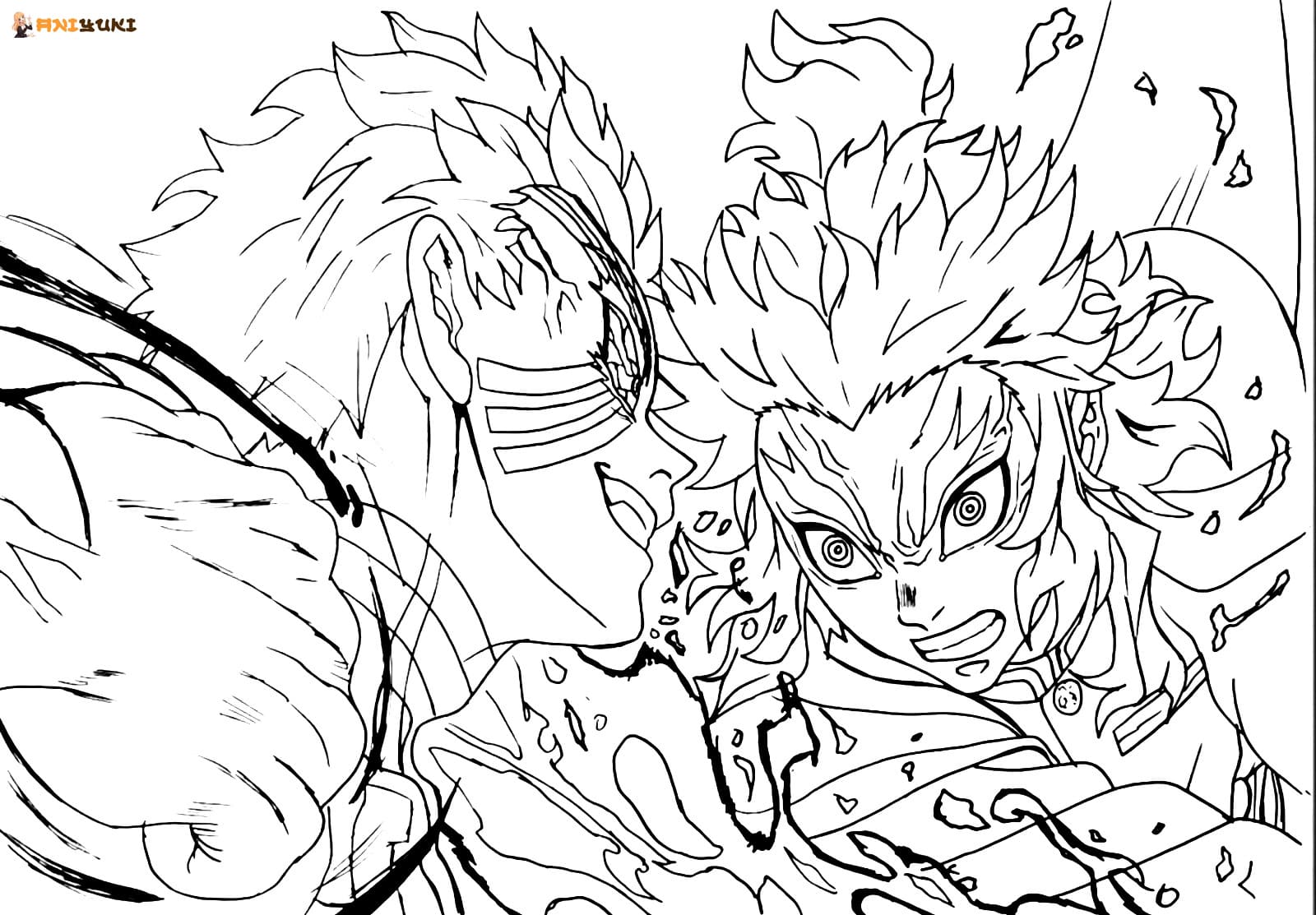 Kyojuro rengoku coloring pages
