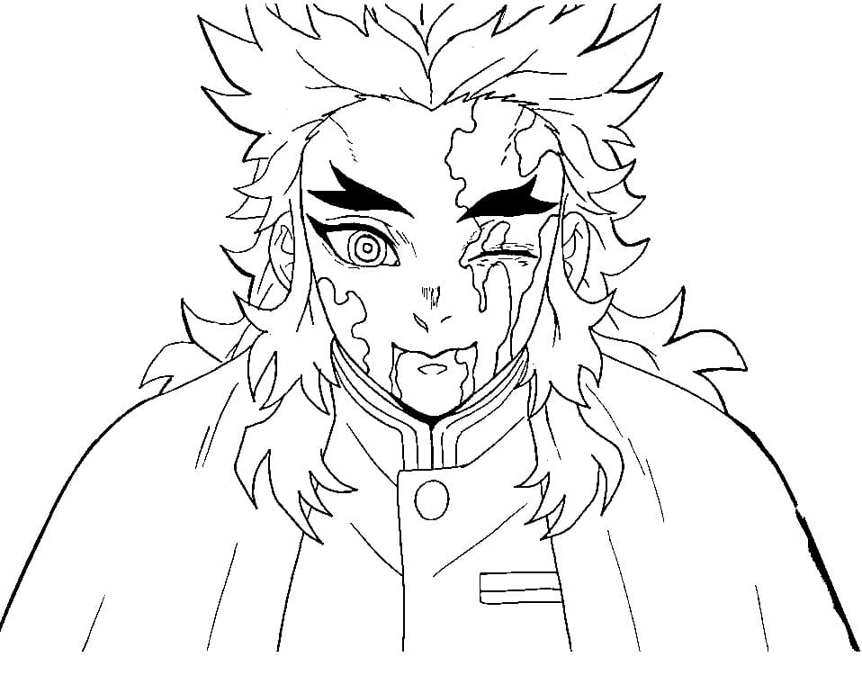 Rengoku kyojuro image coloring page