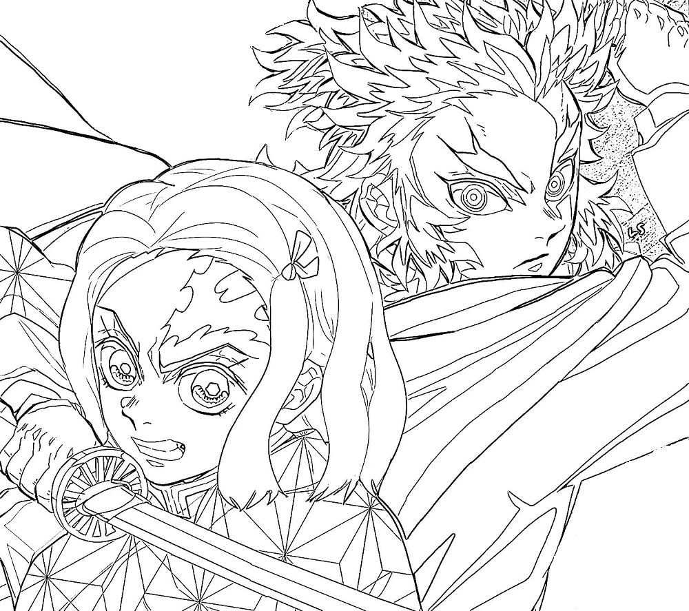 Kyojuro rengoku coloring pages