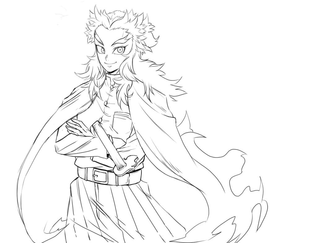 Kyojuro drawing demon slayer kimetsu no yaiba amino