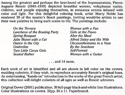 Kart color your own renoir paintings