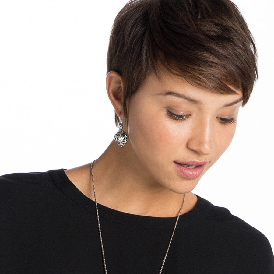 Reno heart leverback earrings