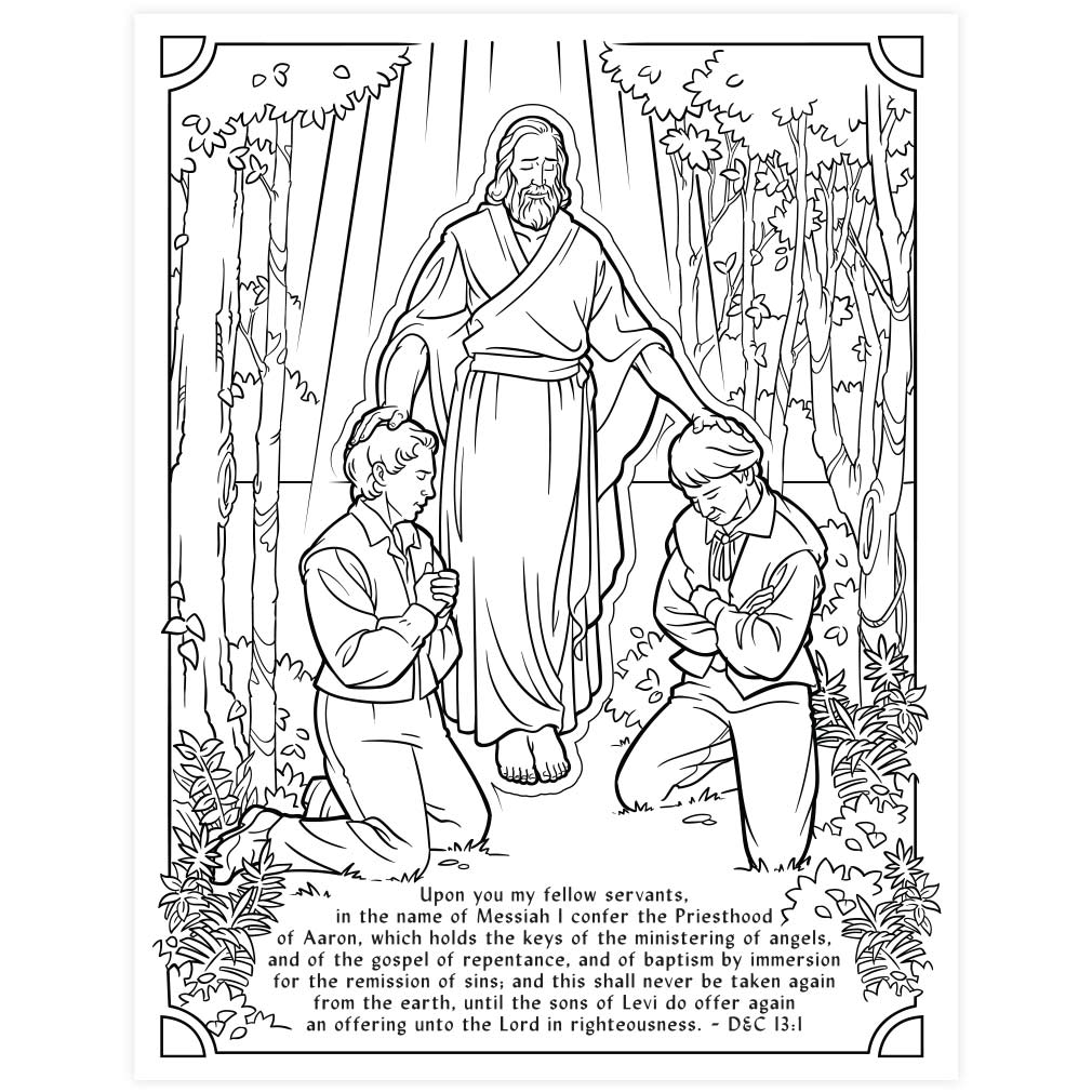 Restoration of the priesthood coloring page