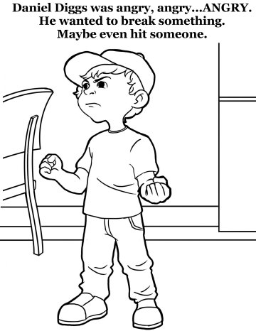 Free bible coloring pages for children coping with anger