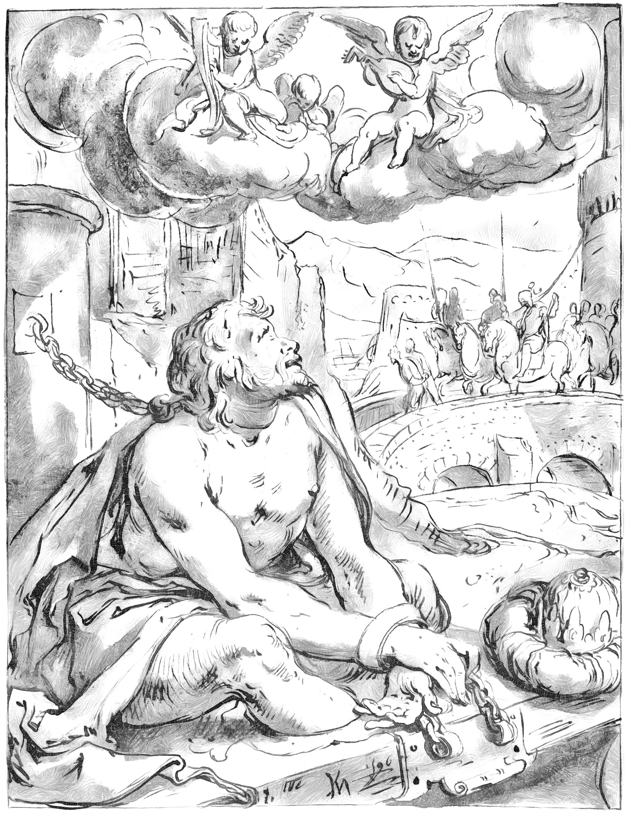 Manasseh repentant sinner by karel van mander