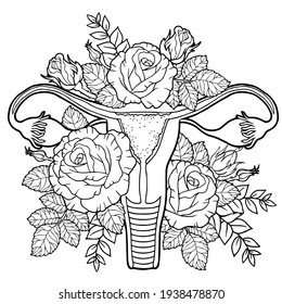 Healthy beauty female reproductive system made stock vector royalty free