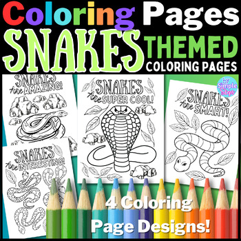 Snakes coloring pages sheets reptile coloring pages snake coloring activity