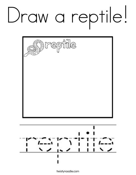 Draw a reptile coloring page