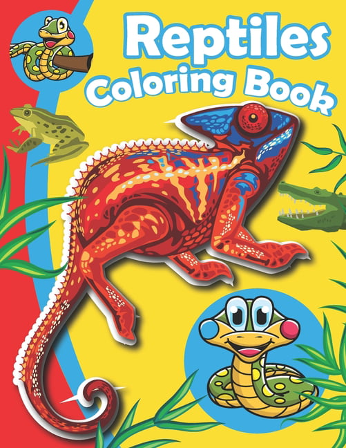Reptiles coloring book a unique collection of reptiles coloring pages paperback