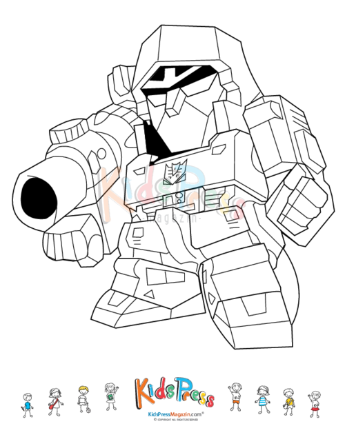Robot coloring pages