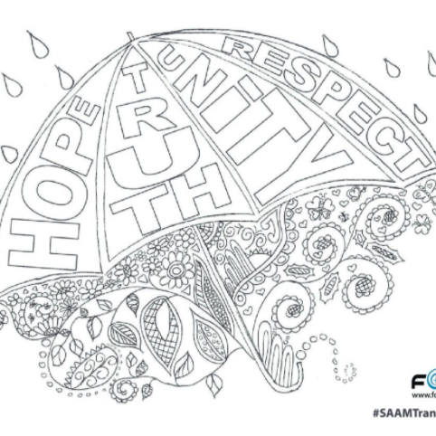 Saam umbrella coloring page design contest