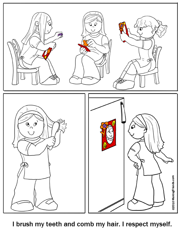 Coloring page respect myself