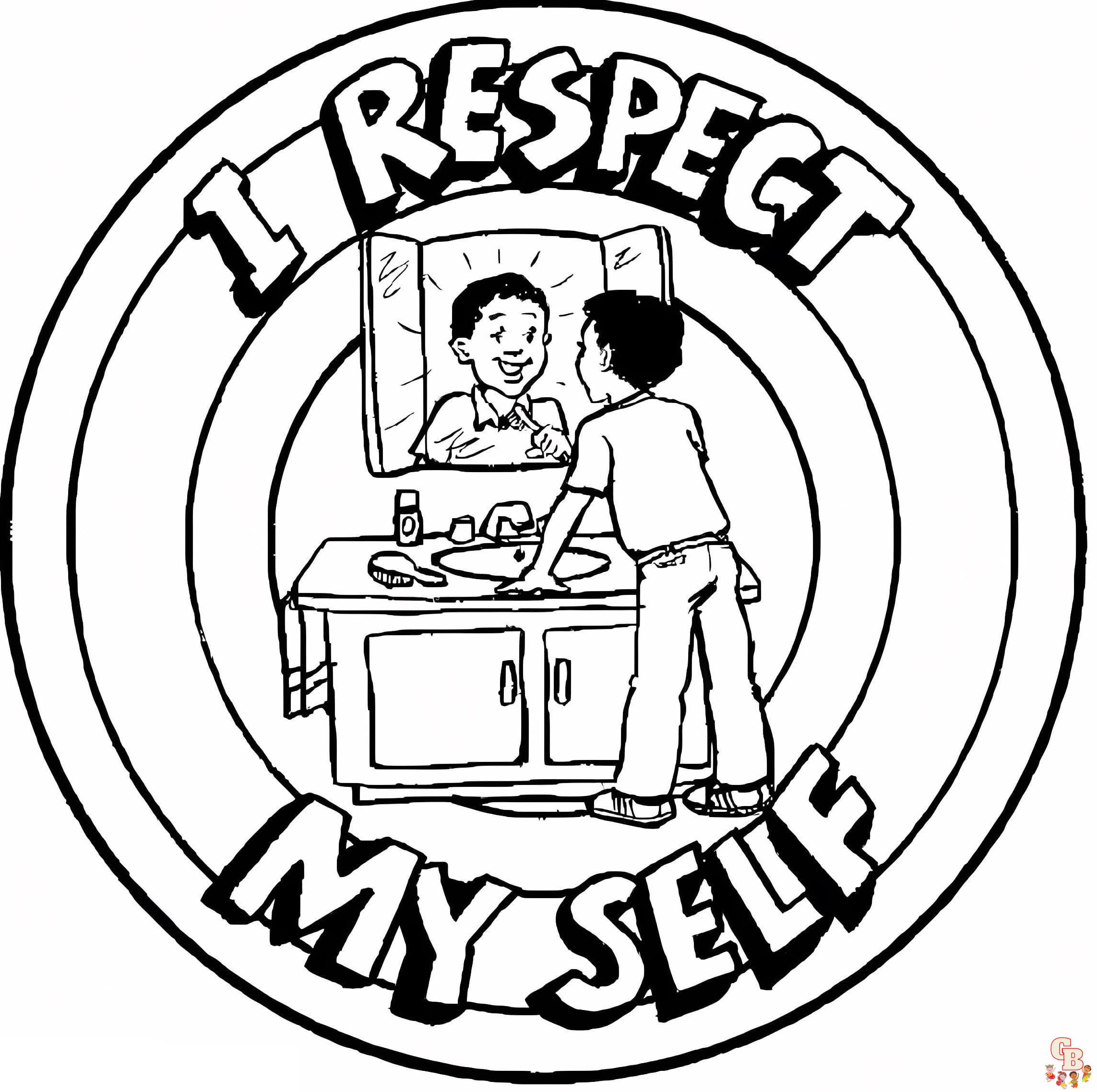 Printable respect coloring pages free for kids and adults