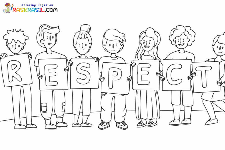 Respect coloring pages