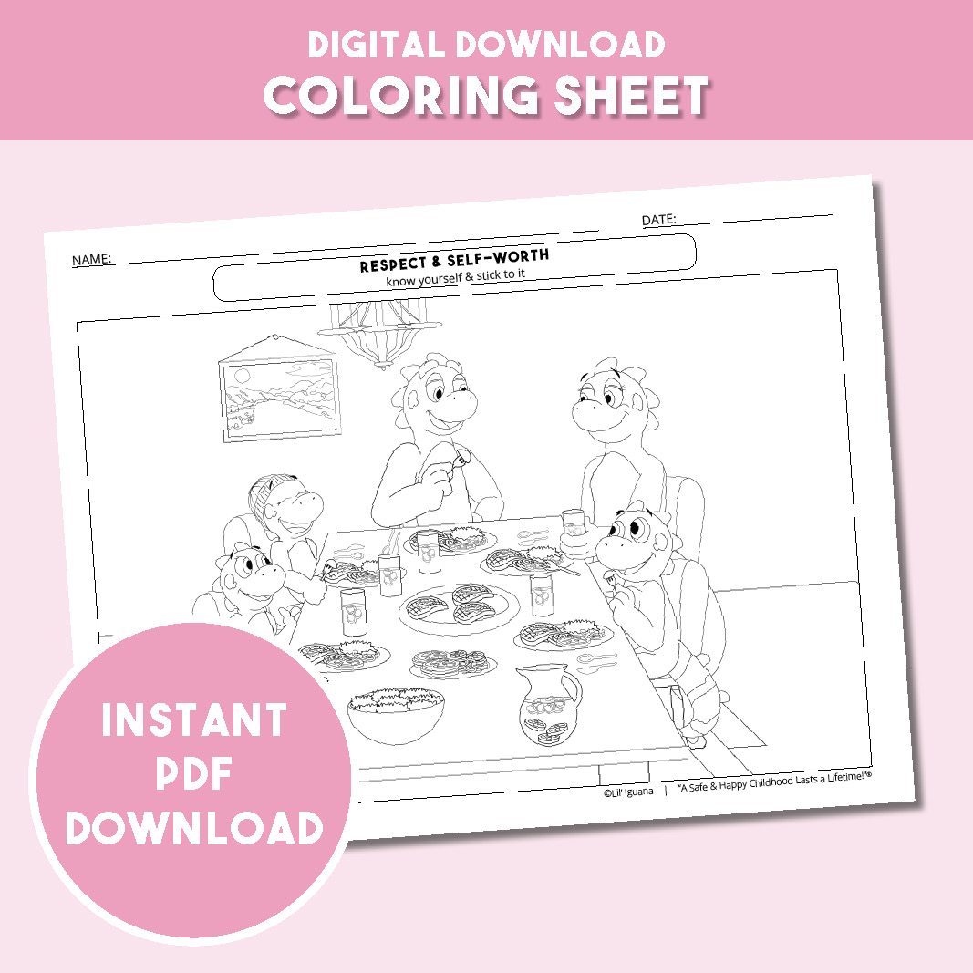 Respect self worth â coloring sheet