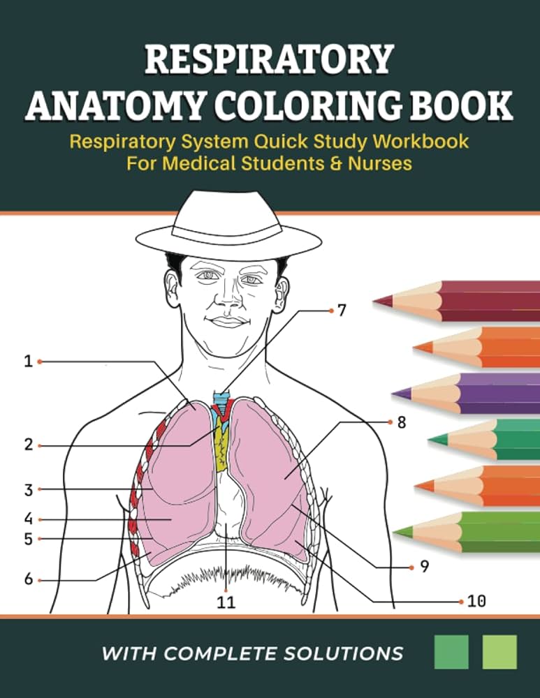 Respiratory anatomy coloring book