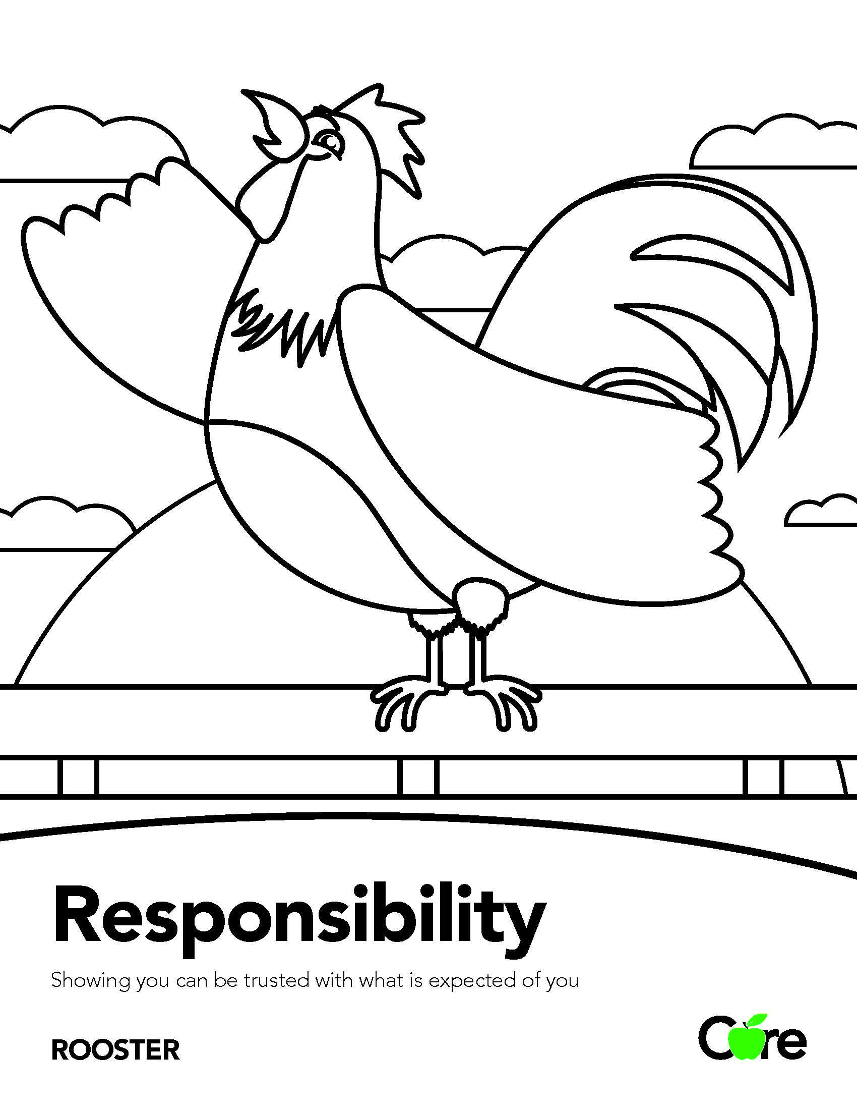 Responsibility coloring sheet school counselor no response counseling