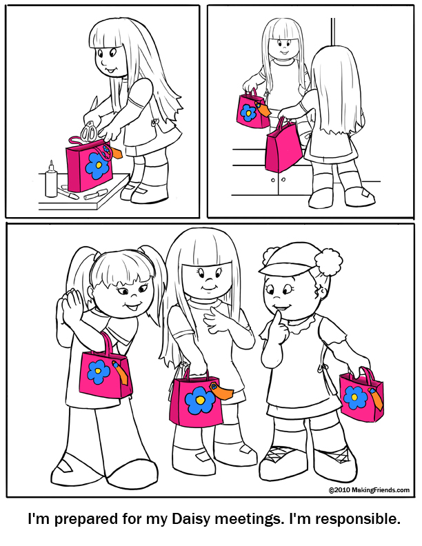 Coloring page responsible for what i say and do