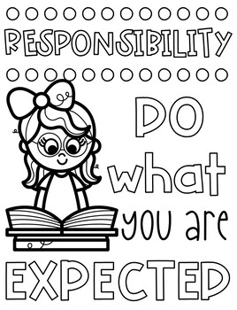 Character education coloring pages