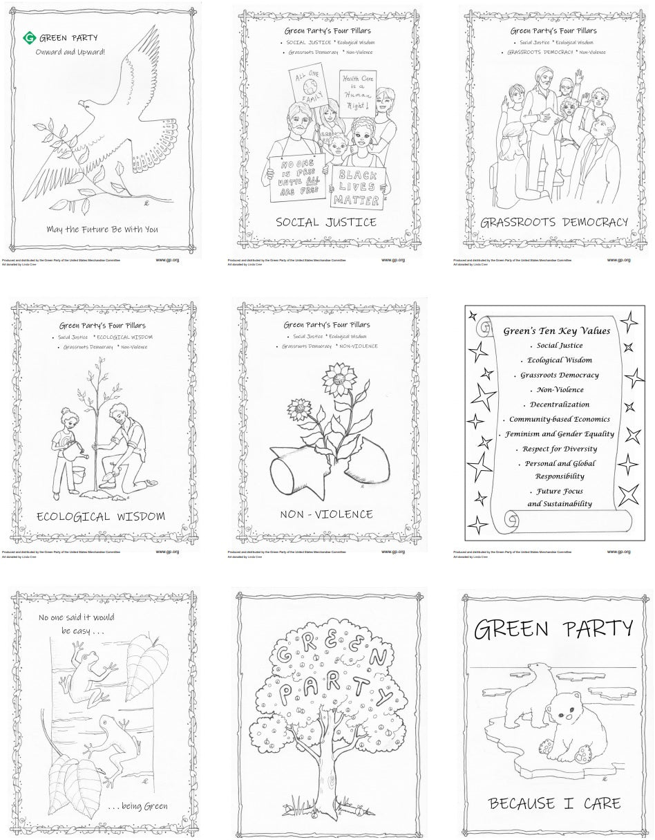 Pillars values coloring pages set