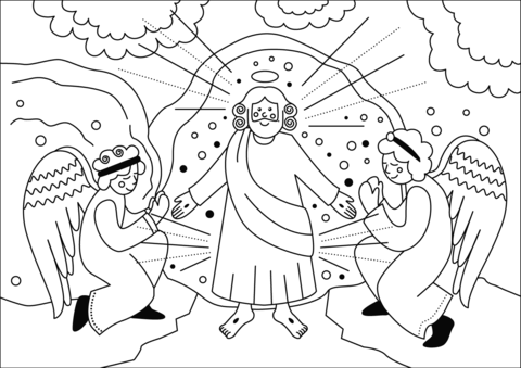 Resurrection of christ coloring page free printable coloring pages
