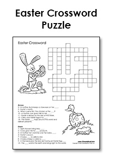 Free printable easter crossword puzzle â tims printables