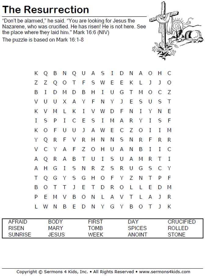 Resurrection childrens sermons from