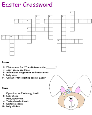Easter crossword puzzles