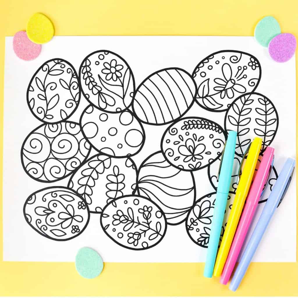 Free easter coloring page printables