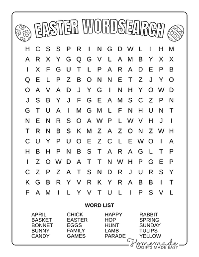 Best easter word search puzzles free printable pdfs