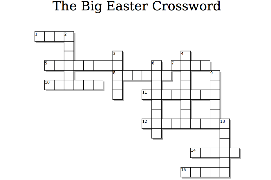 Free easter crossword puzzle