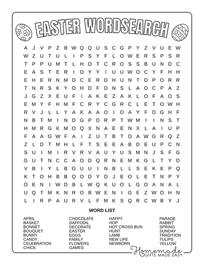 Best easter word search puzzles free printable pdfs