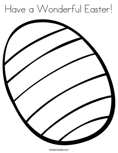 Have a wonderful easter coloring page