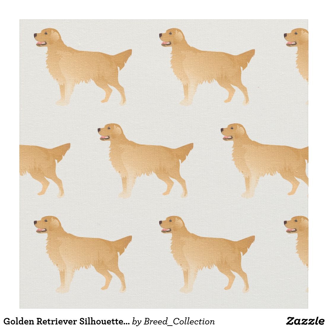 Golden retriever silhouette tiled fabric golden retriever silhouette golden retriever illustration golden retriever drawing