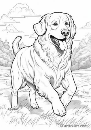 Golden retriever coloring page free download artus art in dog coloring book dog coloring page animal coloring pag