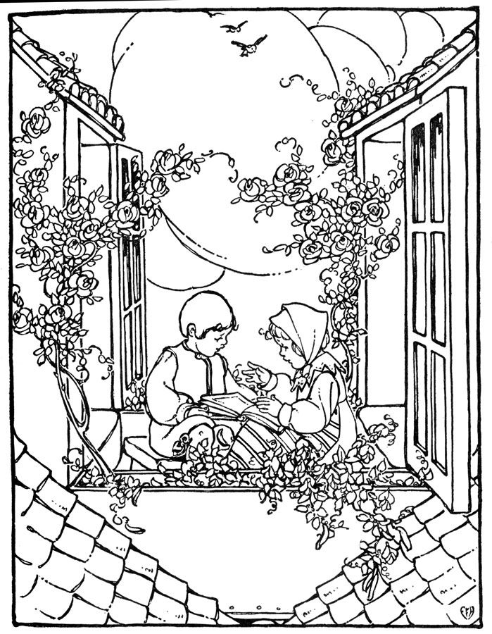 Free coloring pages vintage pictures style â