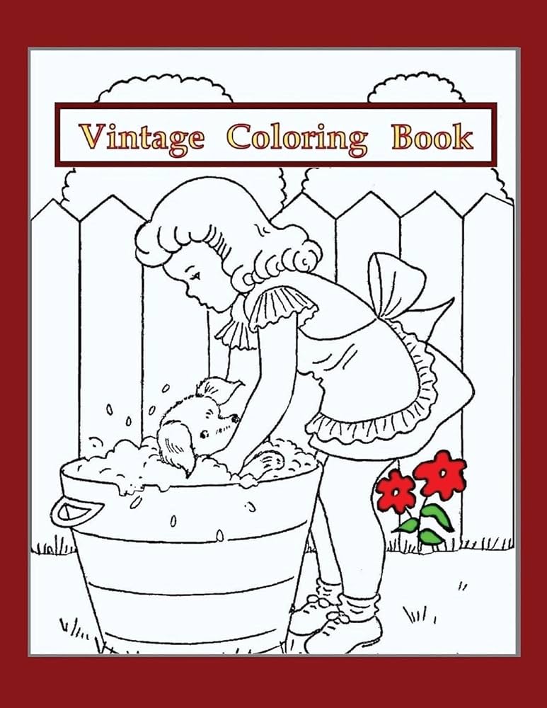 Vintage coloring book vintage drawings from volume press mountainview butler doris lane books