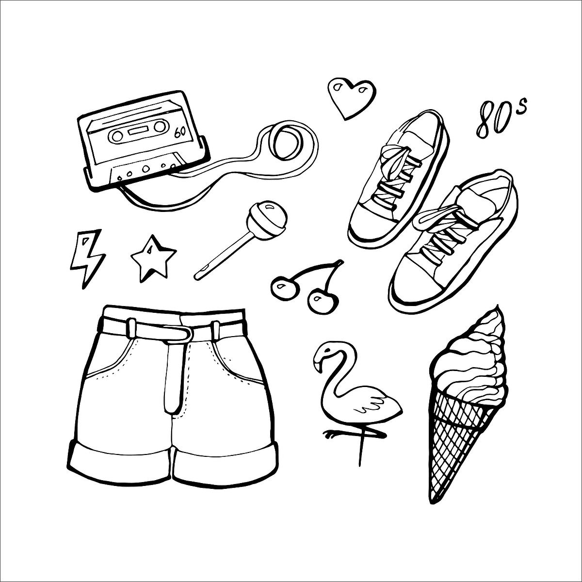 S coloring pages free fun retro printable coloring pages of the fabulous s printables mom