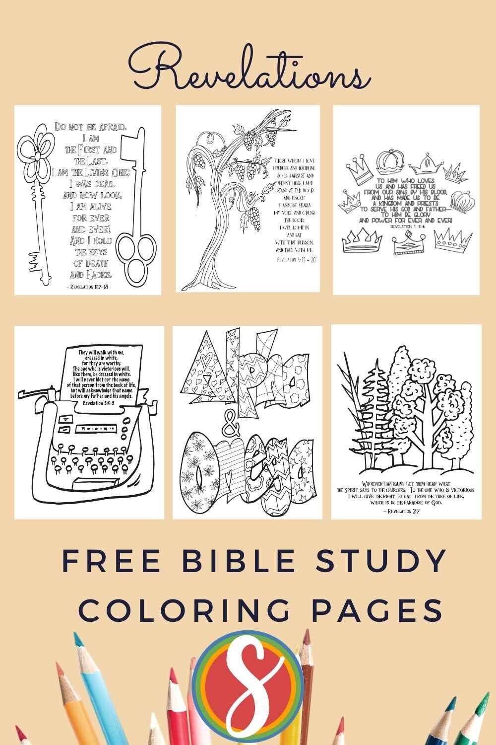 Free revelation scripture coloring pages â stevie doodles