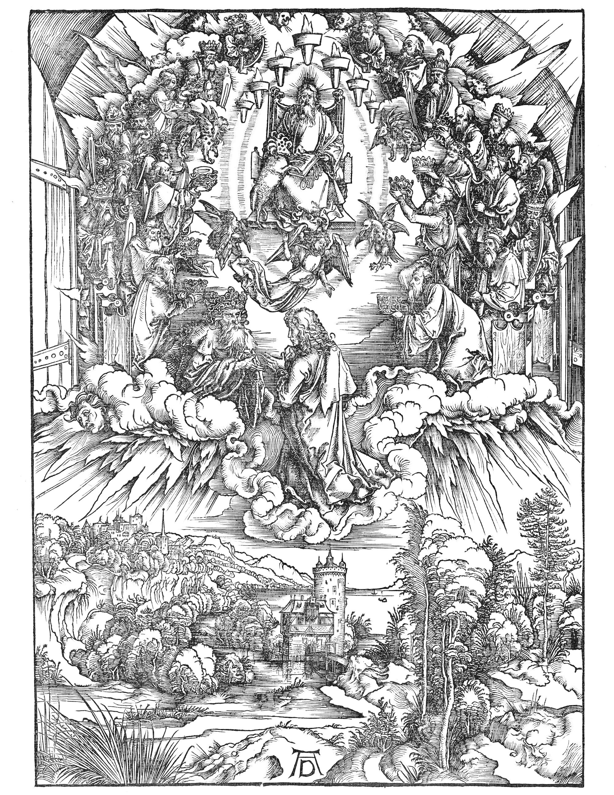 Saint john before god and the elders by albrecht dãrer